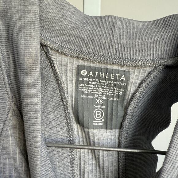 Athleta sz‎ XS Heather Gray Racerback Performance Tank Top - Picture 4 of 7